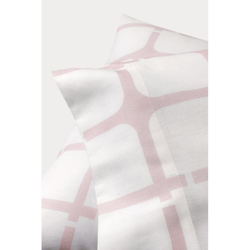 Pink Geometric Cotton Standard/Queen Pillowcase Set