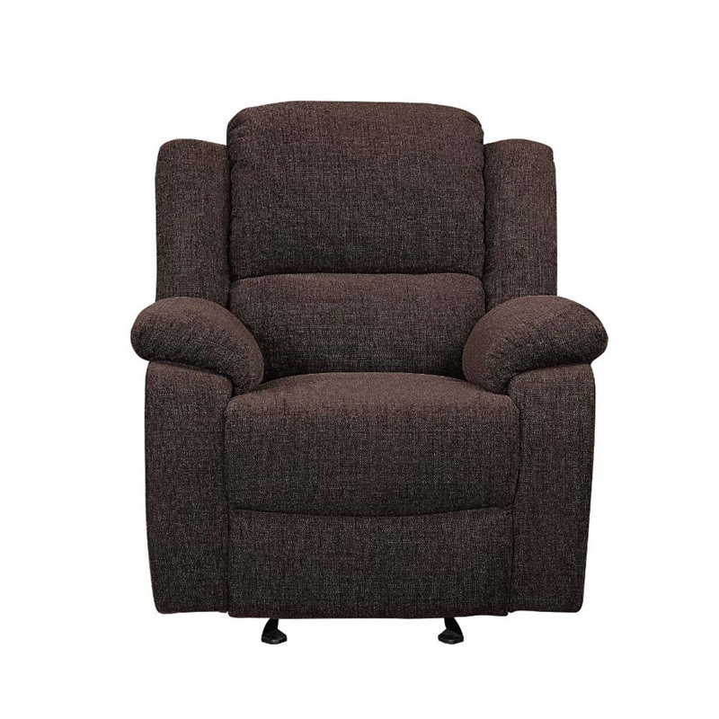 Madden Upholstered Glider Recliner in Brown