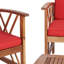 Ensemble de conversation de terrasse en bois massif pour 4 personnes Calhoun-903268894