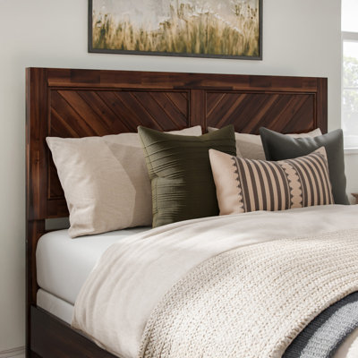 Walnut Solid Wood Panel Headboard