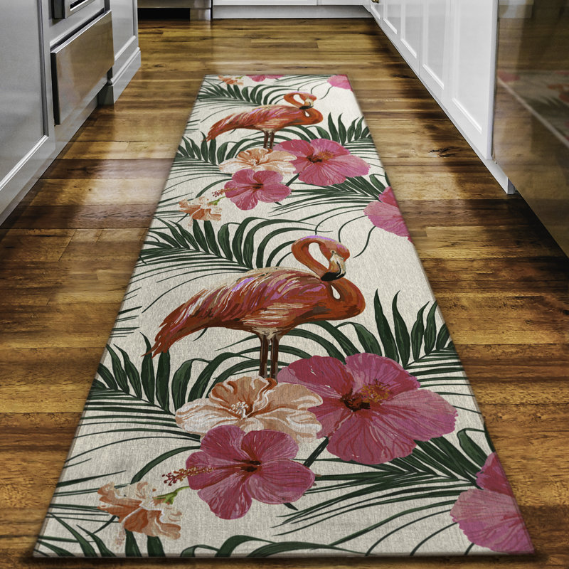Braggs Washable Floral Indoor / Outdoor Rug, Runner 2'3" x 7'6"