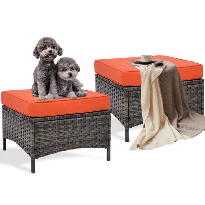 Carrubba Upholstered Outdoor Ottoman