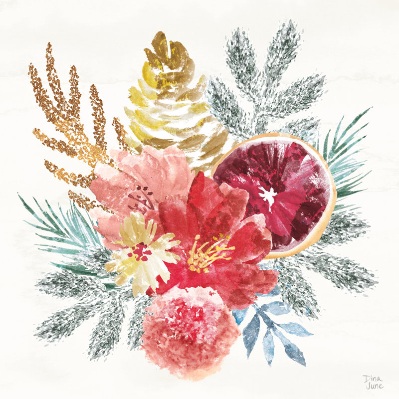 Holiday Sparkle III by Dina June - Wrapped Canvas Painting, 30cm H x 30cm W x 3.8cm D