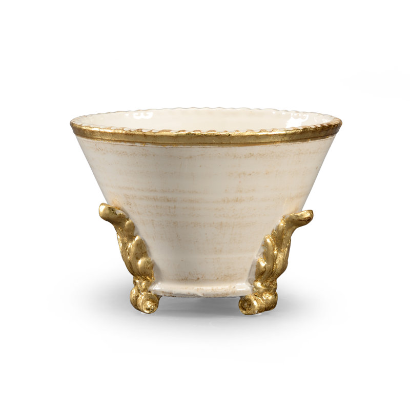 Pot de fleurs en céramique Italian, H 6,5 po x l 9,5 po x P 9,5 po