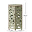 Table d'appoint en fer forgé de style antique, aucun assemblage requis, motif complexe, 31,5 cm (l) x 35,4 cm (p) x 56,8 cm (h), 4,36 kg, 2 tables, assemblage élégant, 56,8 cm (h) x 35,4 cm (p), de 2 tables