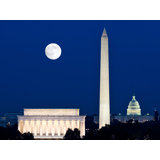 Moonrise Over DC Print by Steven Heap