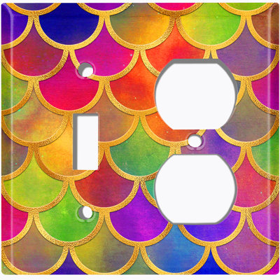 Patterned 2 - Gang Combination Plate Standard Combination Wall Plate