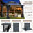 Aluminum Patio Gazebo - Galvanized Steel Hardtop Gazebo with Curtains & Netting-108467017