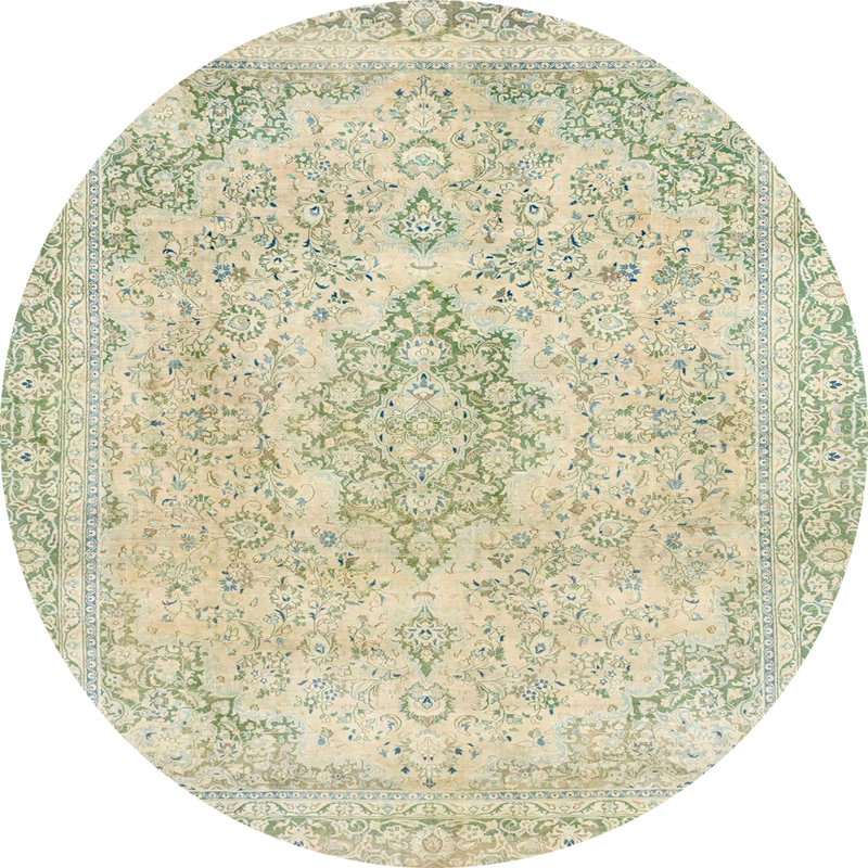 Abstract Indoor Rug, Round 4'