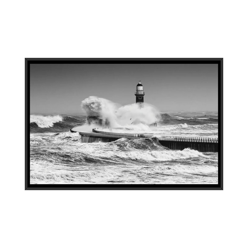 Power Of The Sea by Daniel Springgay - Floater Frame Print on Canvas