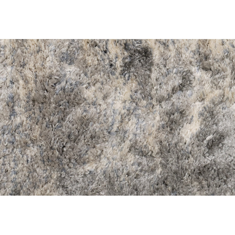 Tapis gris / crème à motif abstrait Loretta, Rectangle 9 pi 2 po x 12 pi 10 po