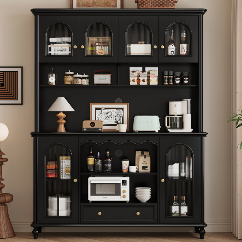 Retro-Style Black Sideboard