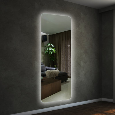 Cheral Frameless Lighted Full Length Mirror