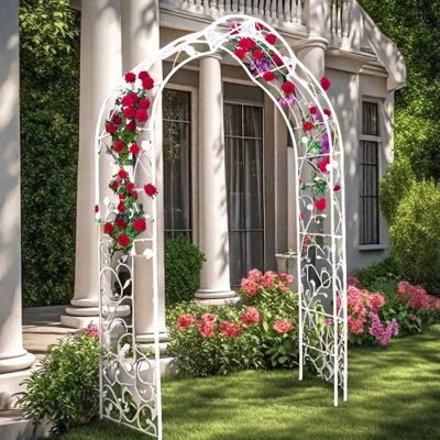 Treillis de jardin en métal 98,4 po x l 59 po, treillis de jardin, support pour plantes grimpantes pour fleurs d'extérieur, assembler librement avec 8 styles