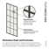 Esprit 38 in. x 78 in. French Monture Single Fixed Shower Panel