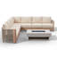 Ensemble de conversation modulaire en aluminium pour 6 personnes avec table de foyer Noralee