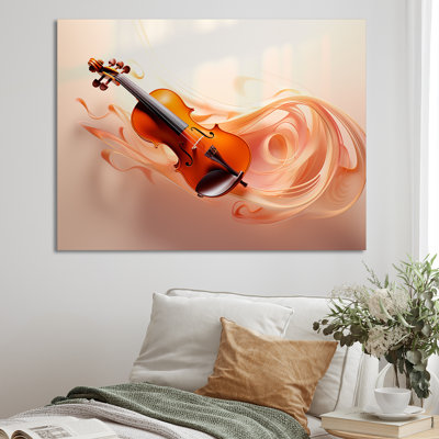 «Vibrant Violin Auburn Elegance I», reproduction sur toile