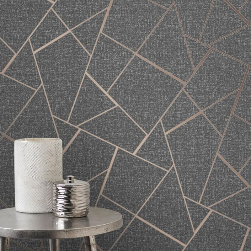 Fractal 10m x 53cm Wallpaper Roll, Copper