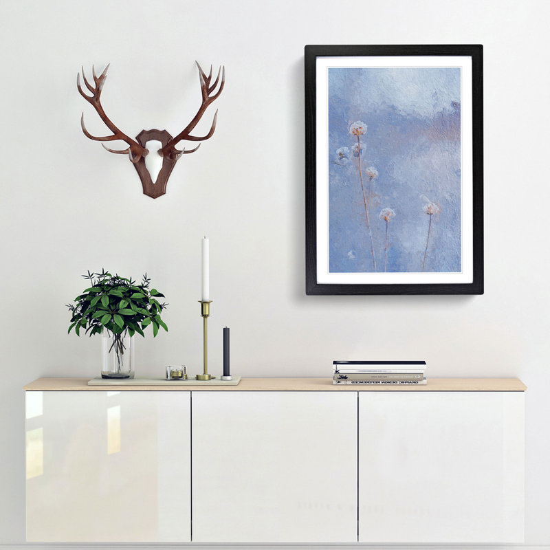 View of the Wild Flowers - Picture Frame Painting Print, Black Framed, 36cm H x 27cm W x 2cm D