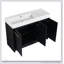 Meuble-lavabo autoportant de 48 pouces avec lavabo en résine, porte à fermeture douce et rangement spacieux pour les salles de bain modernes