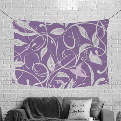 Floral Art Bathroom Microfiber Fabric Tapestry