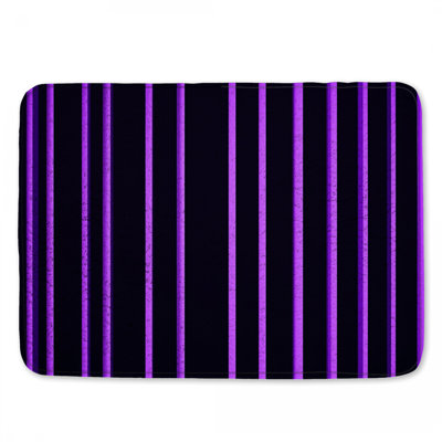 Purple Vertical Stripes Bath Mat