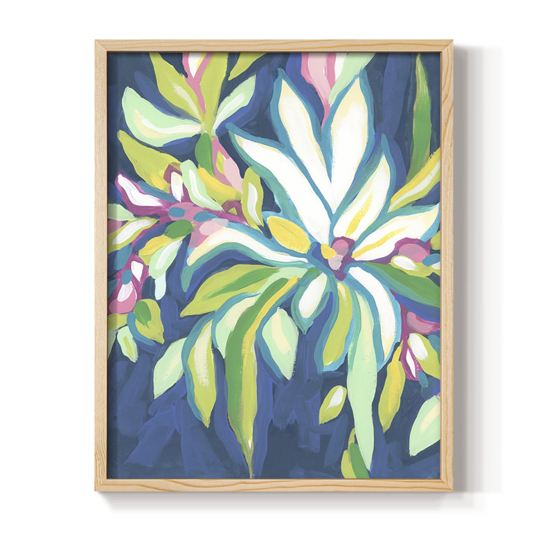Blue Tropics IV, reproduction encadrée - bois massif, H 11 po x l 9 po