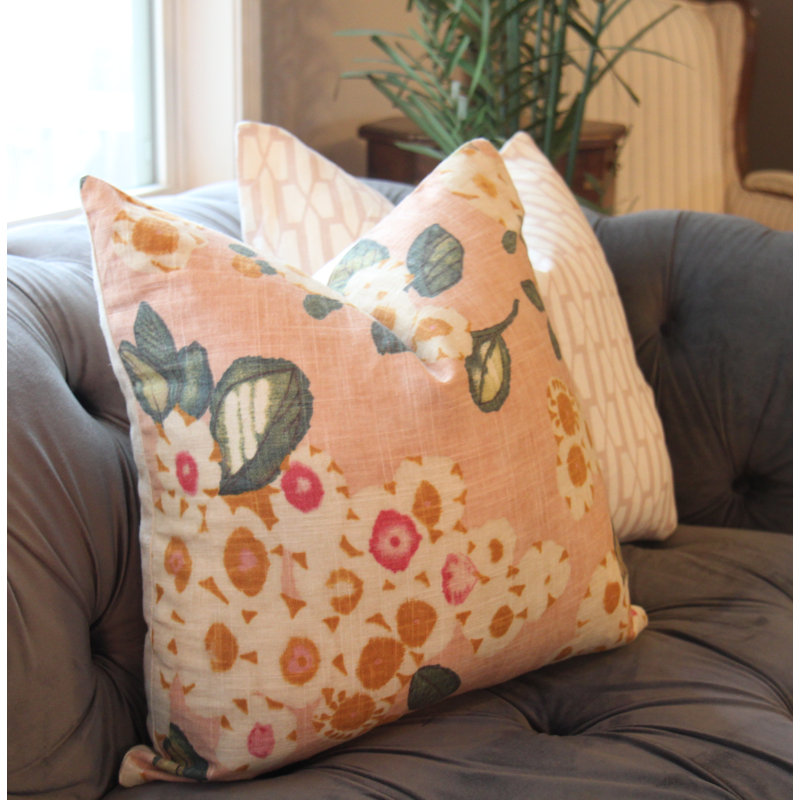 Housse de coussin en lin 20" floral Jerri