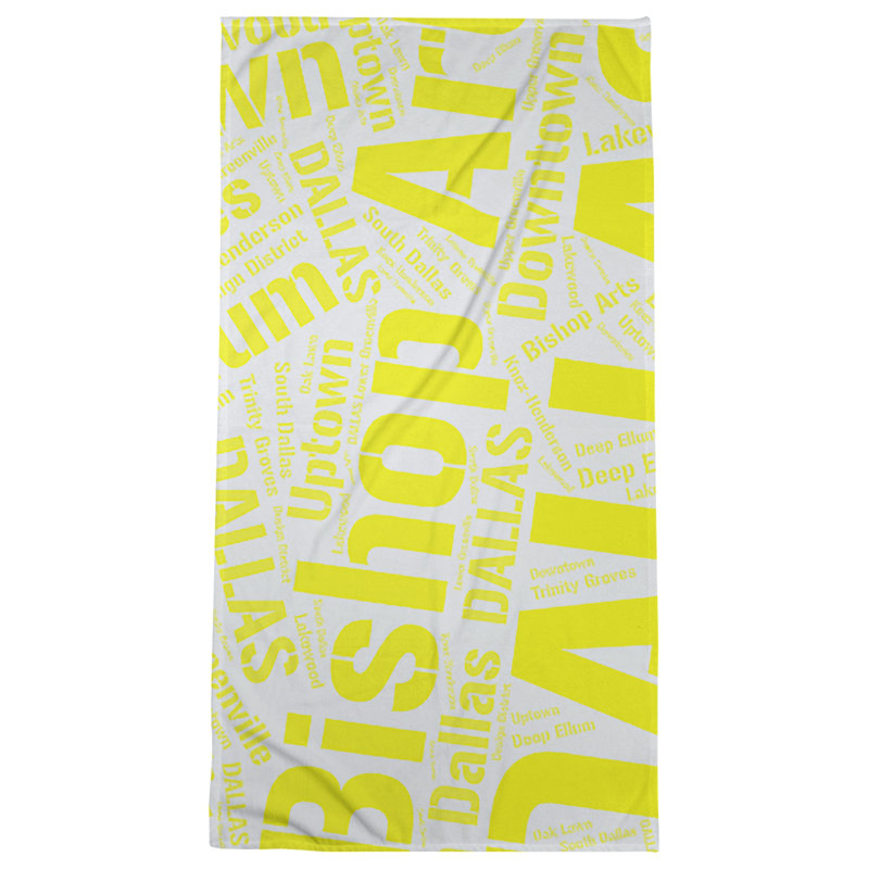Bath Towel, Yellow, Poly/Cotton, Dallas