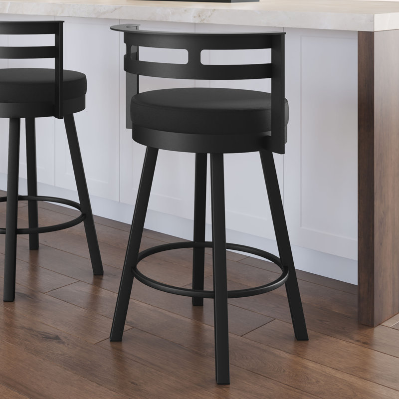 Tabouret de bar et de comptoir pivotant Brookford, Noir, Noir, noir, noir, noir