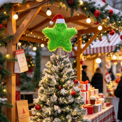 24 cm Fabric Shatterproof Tree Topper