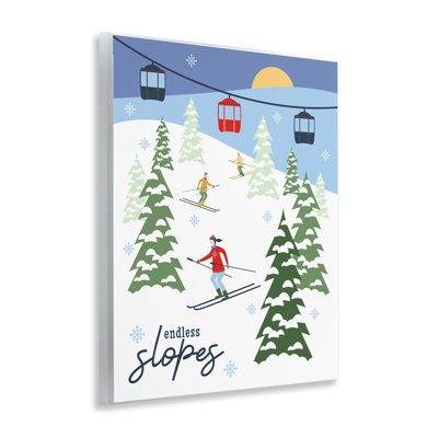 "Endless Slopes Winter Ski View", art par Brandi Powell
