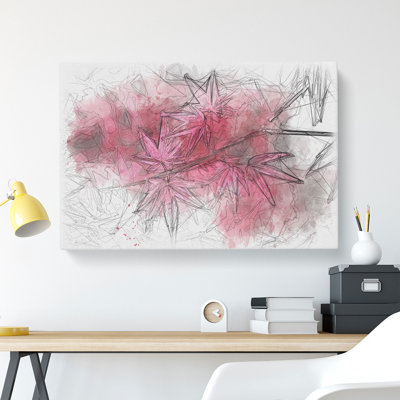 Japanese Maple Tree Sketch - Wrapped Canvas