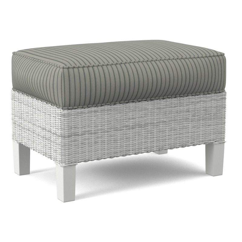 Gibraltar Ottoman, Frost White, White Performance Fabric; 0851-94