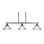 Luminaire pour îlot de cuisine 3 lumières Kolby au fini noir mat avec verre cristal 10 po