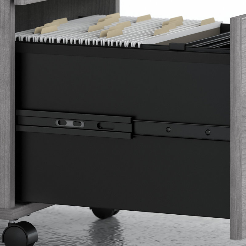 Bureau de direction avec huche Studio C, Gris platine