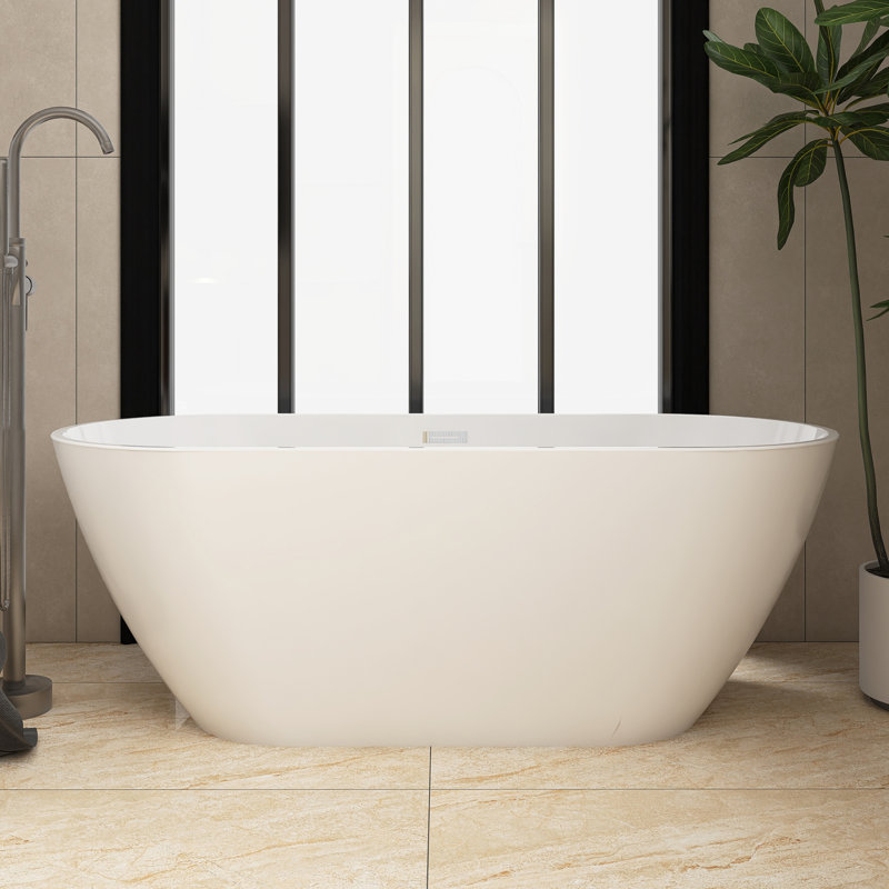 63'' x 28.38'' Soaking Acrylic Bathtub