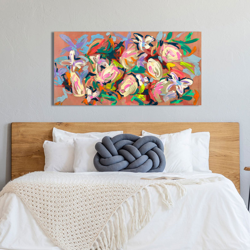 2KP6294 Happy Waterlilies by Kelly Parr - Wrapped Canvas Art Prints, 60cm H x 120cm W x 4cm D