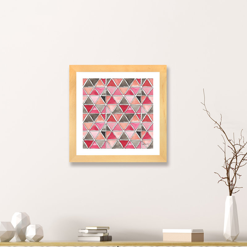 « chic accents pattern », art, H 24 po x l 24 po x P 1 po, Papier encadré doré