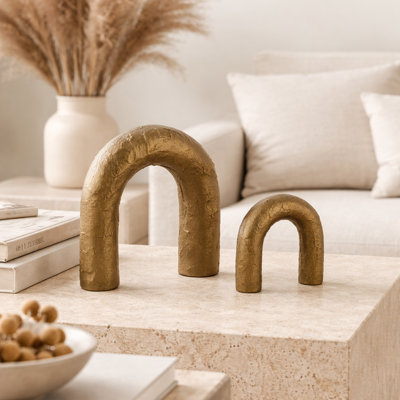 Lumo Antique U-Arch Metal Sculpture Set of 2 – Decorative Aluminium Art