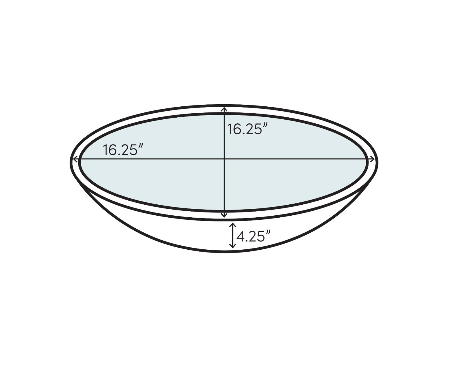 Conical Bell Oval Vessel Bathroom Sink, Bouclé Tweed