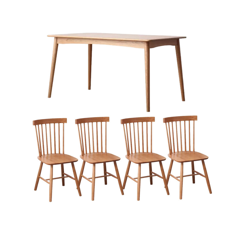 Ensemble de salle à manger rectangulaire L 59 po x l 31,49 po Lakelsha, 5, 29.52'' H x 59'' W x 31.59'' D
