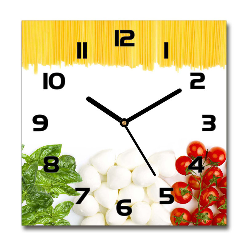 Heidegard Glass Wall Clock, Black