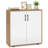 Coffee Bar Cabinet 2-Door Kitchen Storage Cabinet w/ 5-Position Adjustable Shelf