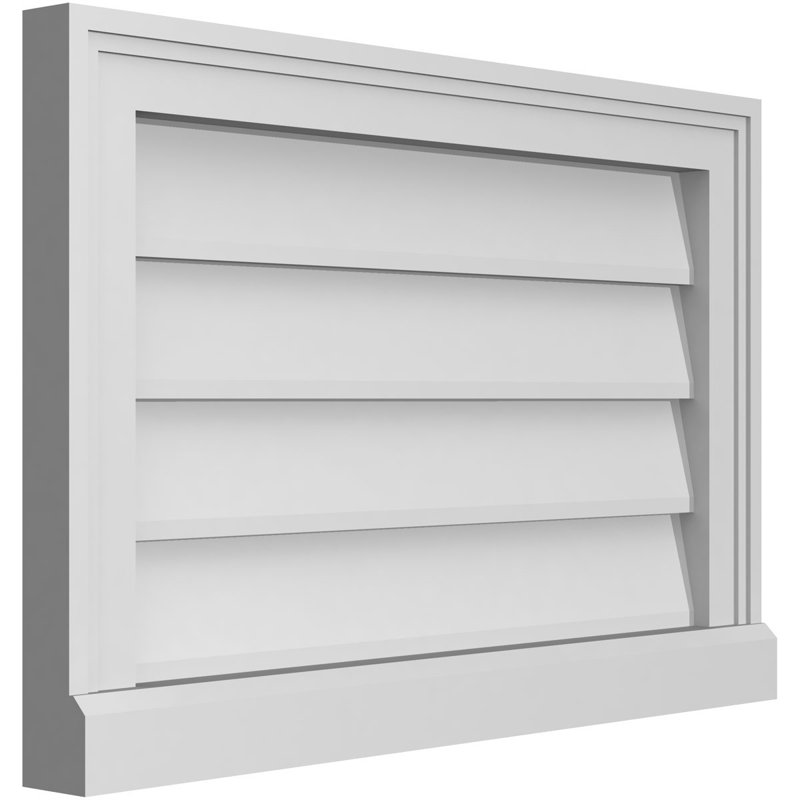Cadre de seuil Brickmould, brun clair apprêté, H 16 po x l 24 po x P 2 po