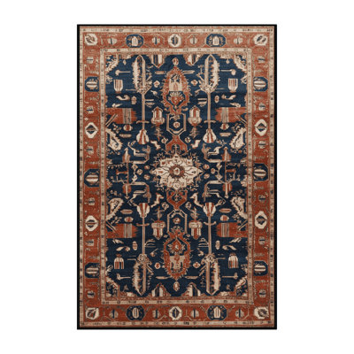 Machine Washable Persian Brown Area Rug