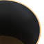 Table d'appoint ronde en métal doré et noir en forme de tambour de 15,75 pouces