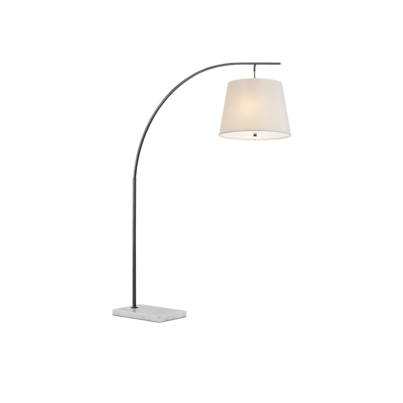 Cloister 70'' Arched Floor Lamp, Oil Rubbed Bronze/White