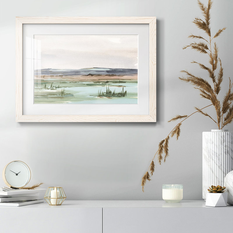" Serene Mountain View II ", White, 28" H x 42" W x 1.5" D
