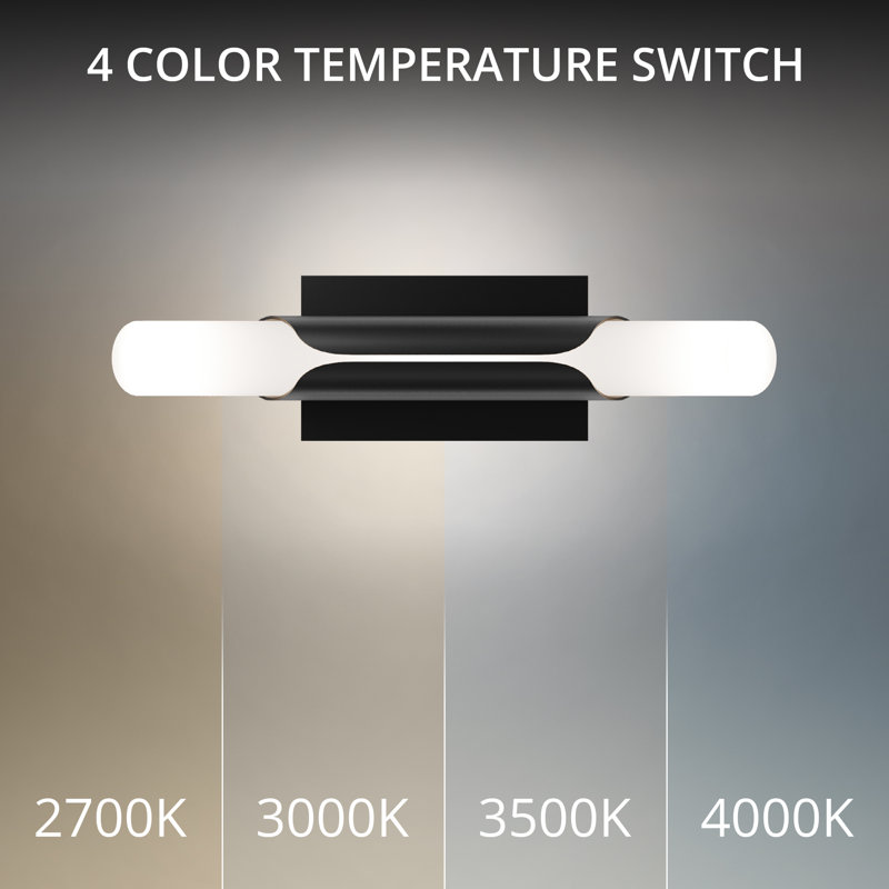 Wrappe LED 4-CCT Wall Sconce, Black